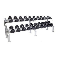 Troy 12-Sided Rubber Dumbbell Set & Rack