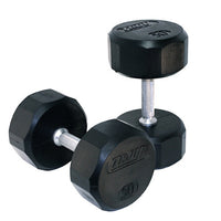 Troy 12-Sided Rubber Dumbbells
