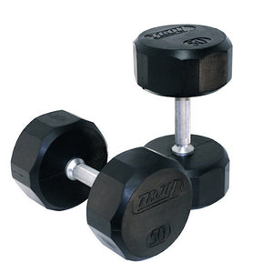 Troy 12-Sided Rubber Dumbbells