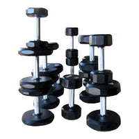 Troy (5-75 lb) Urethane Dumbbell Set w/ Rack
