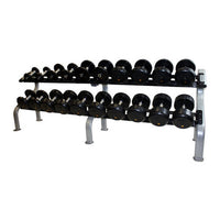 Troy Rubber Pro-Style Dumbbell Set w/ Rack
