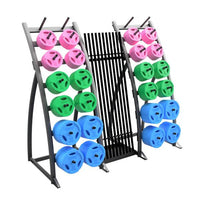 Troy (20-Pack) Colored Cardio Pump Set & Rack
