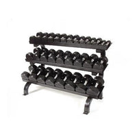 Troy (5-75 lb) Rubber Dumbbell Set & Rack
