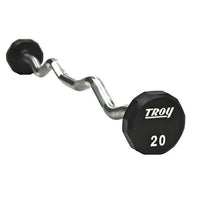 Troy 12-Sided Fixed Urethane Barbells & Rack
