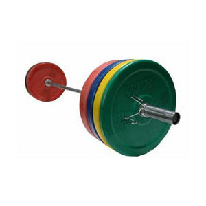 Troy VTX 275 lb Colored Bumper Plate Set w/ Bar